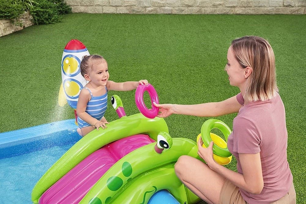 PLAY CENTER PICCOLO ASTRONAUTA GONFIABILE 228X206X84 CM PISCINA GIARDINO 53126 - 25