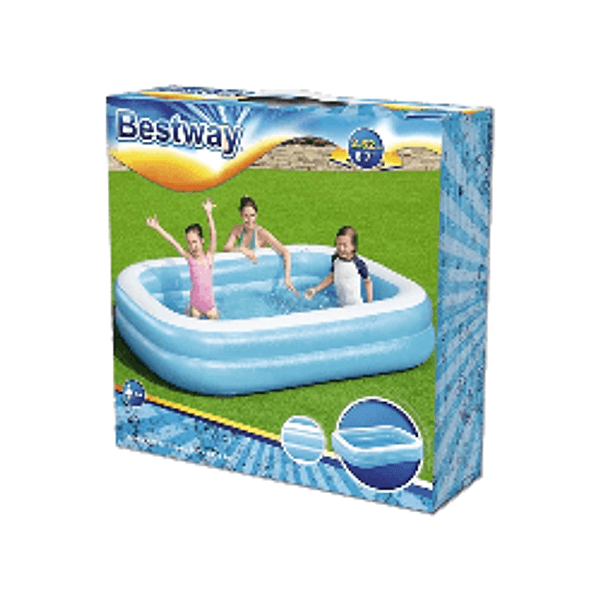 PISCINA GONFIABILE RETTANGOLARE 165 X 104 X 25 CM CON FONDO GONFIABILE BAMBINI - 1