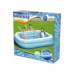 PISCINA GONFIABILE RETTANGOLARE 165 X 104 X 25 CM CON FONDO GONFIABILE BAMBINI - 1
