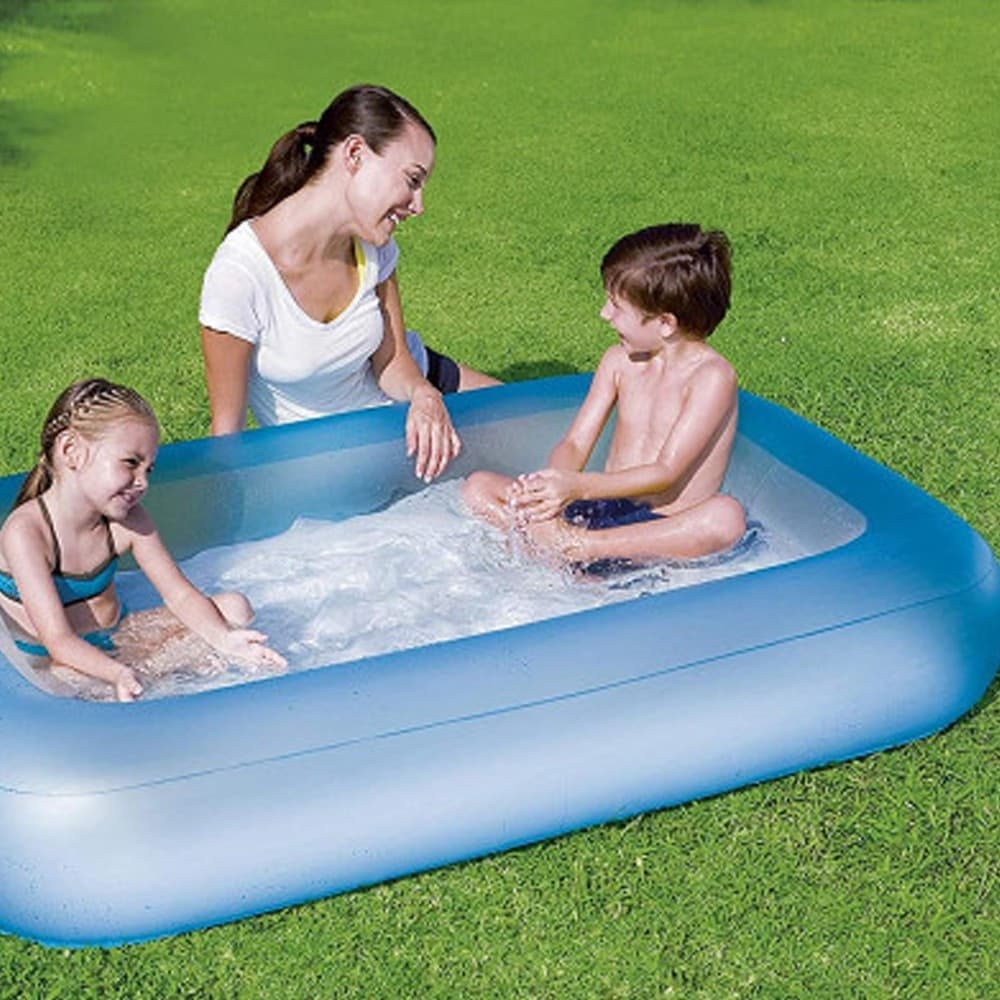 PISCINA GONFIABILE RETTANGOLARE 165 X 104 X 25 CM CON FONDO GONFIABILE BAMBINI - 3