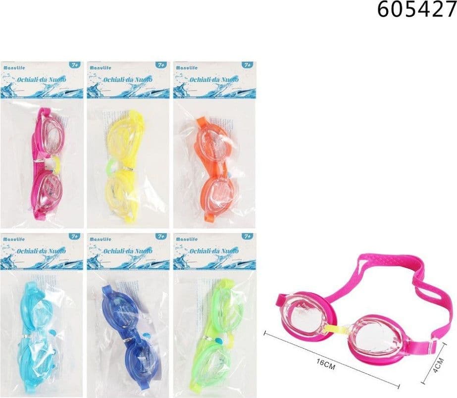 OCCHIALI OCCHIALINI DA NUOTO PISCINA MARE ESTATE SPORT 16X4CM VARI COLORI 605427 - 5