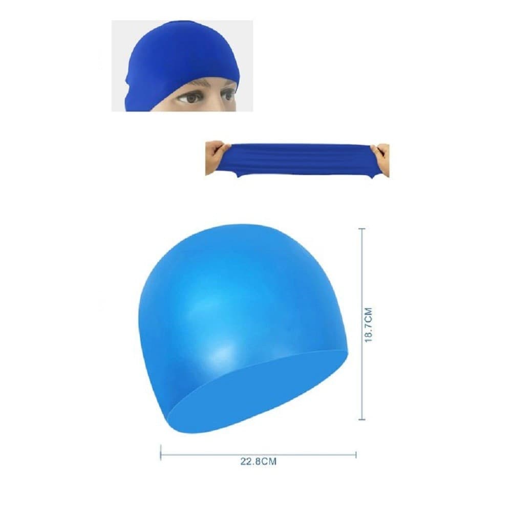 CUFFIA DA NUOTO ACCESSORI PER PISCINA MARE UNISEX 22.8X18.7CM VARI COLORI 605432 - 4