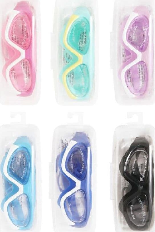 OCCHIALINI DA NUOTO PISCINA MARE IMMERSIONE CON TAPPI 15 CM VARI COLORI 605425 - 4