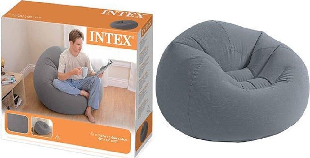 POLTRONA SACCO GONFIABILE 114 X 114 X 71CM BEANLESS BAG PORTATILE FLOCCATO 68579 - 10