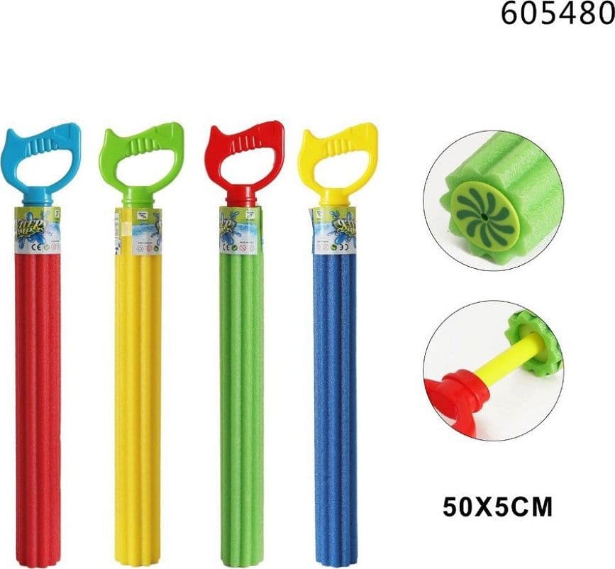 PISTOLA ACQUA 50X5CM TUBO BAMBINI SCHIUMA GIOCO GIARDINO PISCINA SPIAGGIA 605480 - 3