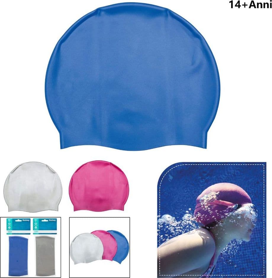 CUFFIA HYDRO SWIM SILICONE MARE PISCINA NUOTO 14+ ANNI 3 COLORI ASSORTITI 26006 - 3