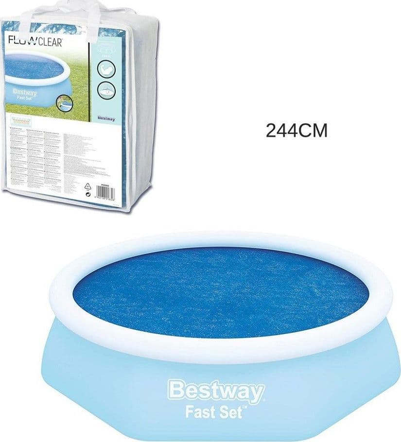 TELO TERMICO PER PISCINA FAST SET ROTONDA DIAMETRO 244 CM COPERTURA SOLARE 58060 - 3