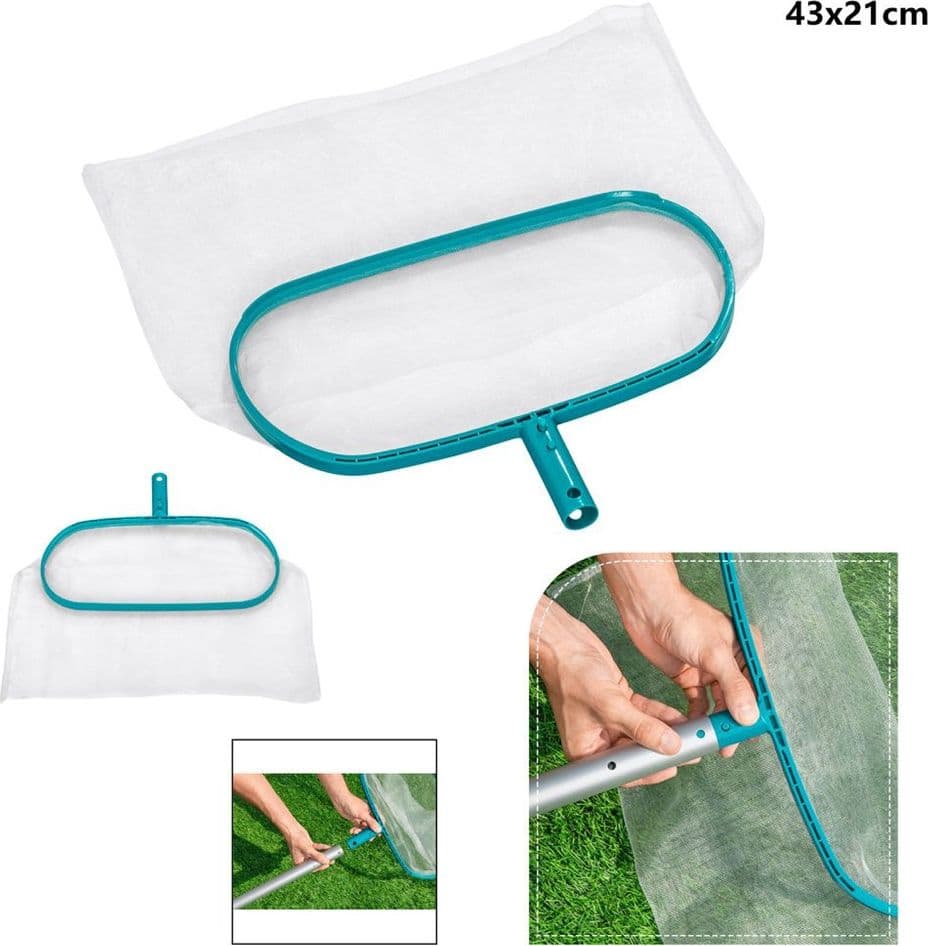 RETINO DI SUPERFICIE A SACCO IN POLIESTERE PER PULIZIA PISCINA DA 43X21 CM 58278 - 7