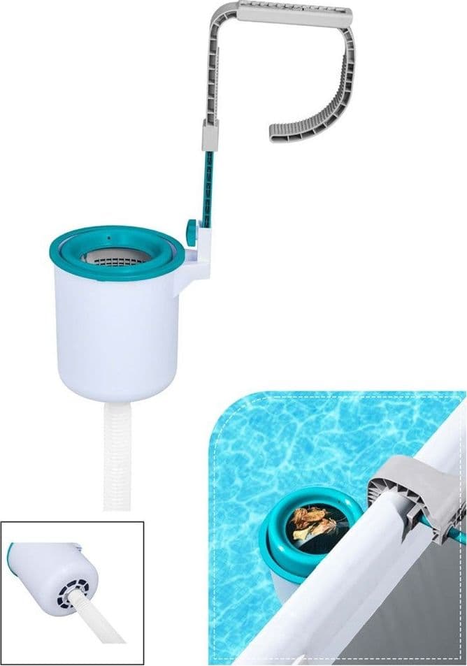 SKIMMER FILTRO DI SUPERFICIE DA PARETE PER PULIZIA PISCINA FUORI TERRA 58233 - 12