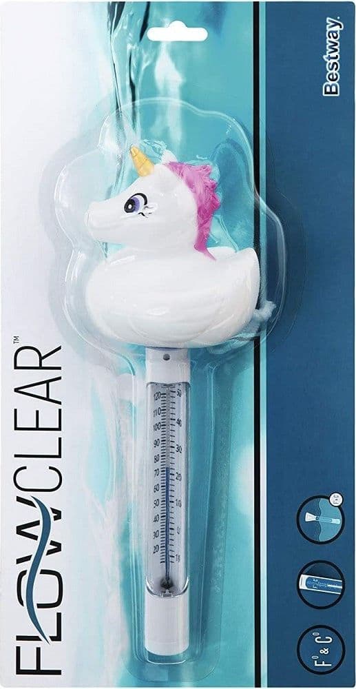 TERMOMETRO GALLEGGIANTE PER PISCINA FORME FENICOTTERO UNICORNO CON CORDA 58595 - 6