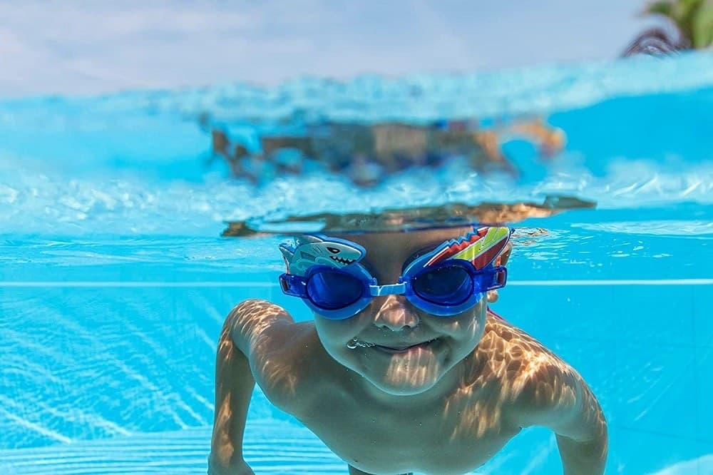 OCCHIALINI NUOTO PER BAMBINI 3+ANNI CINTURINO REGOLABILE DESIGN ASSORTITI 21080 - 21