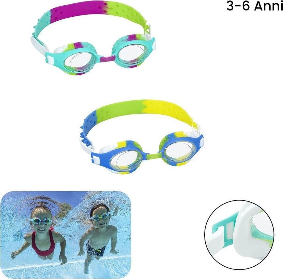 OCCHIALINI DA NUOTO PISCINA MARE SWIRL PER BAMBINI 3+ANNI COLORI ASSORTITI 21099 - 11