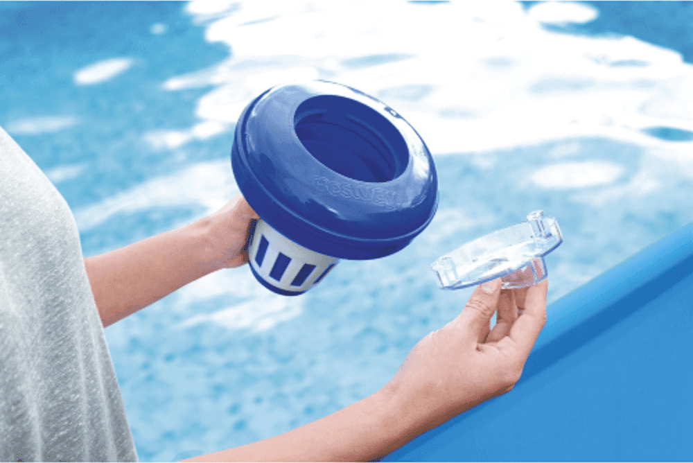 DISPENSER GALLEGGIANTE CLORO MEDIO 16,5 CM PER PASTIGLIE DM 7,5 CM PISCINE 58071 - 4