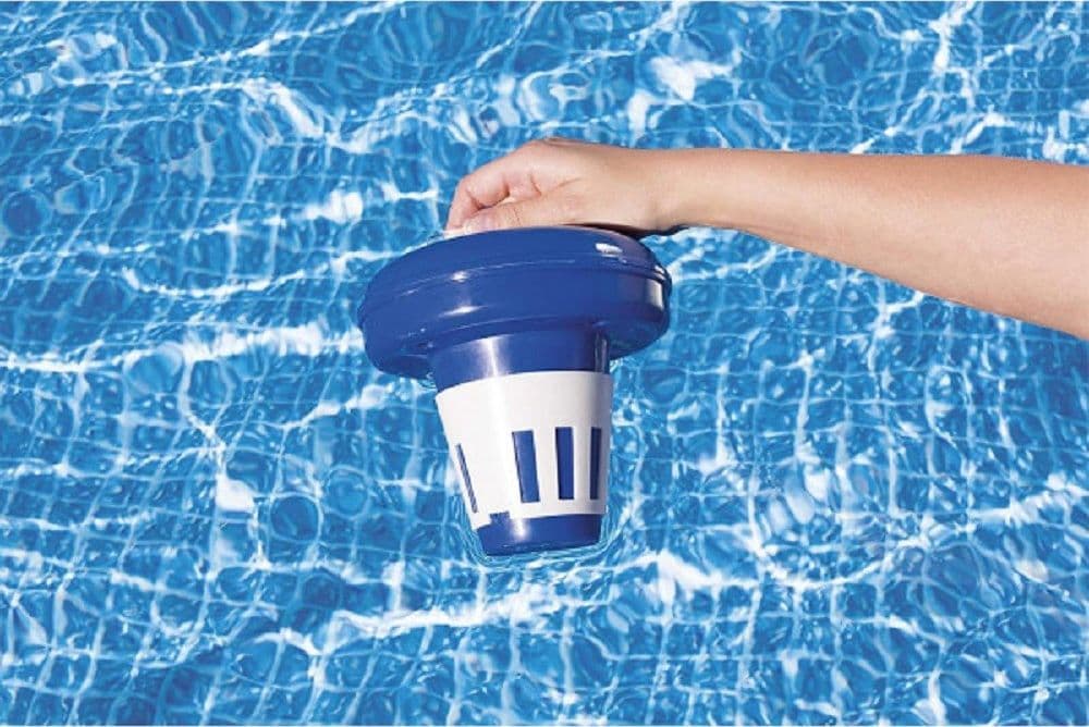 DISPENSER GALLEGGIANTE CLORO MEDIO 16,5 CM PER PASTIGLIE DM 7,5 CM PISCINE 58071 - 8
