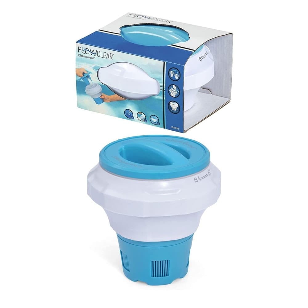 GALLEGGIANTE CHIMICO DOSATORE CLORO PIEGHEVOLE GUANTO PROTETTIVO PISCINA 58668 - 8