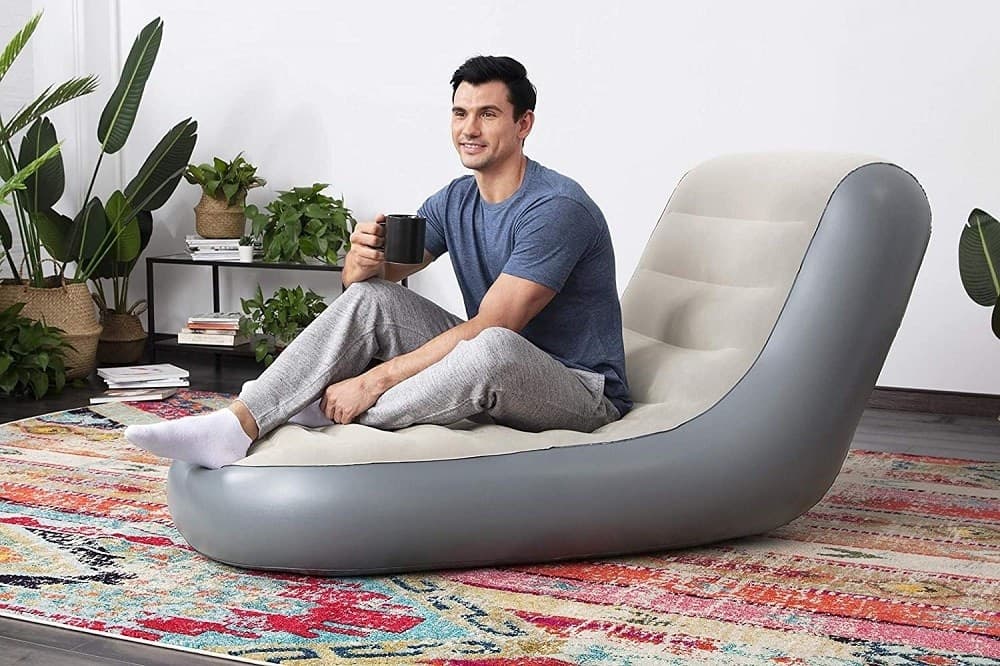 POLTRONA GONFIABILE CHAISE SPORT LOUNGER 165X84X79 CM SUPERFICIE FLOCCATA 75064 - 11