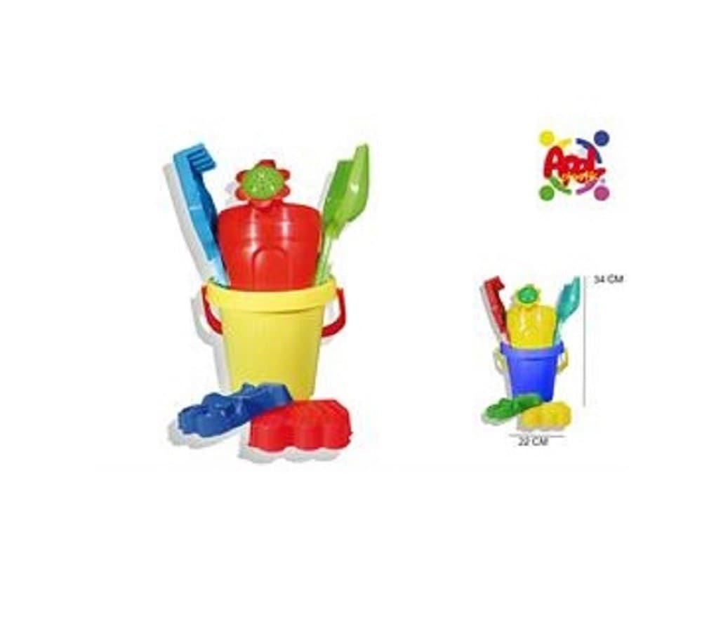 SET SECCHIELLO CON ACCESSORI PALETTE GIOCHI ESTATE MARE SPIAGGIA MARINE 112950A - 3