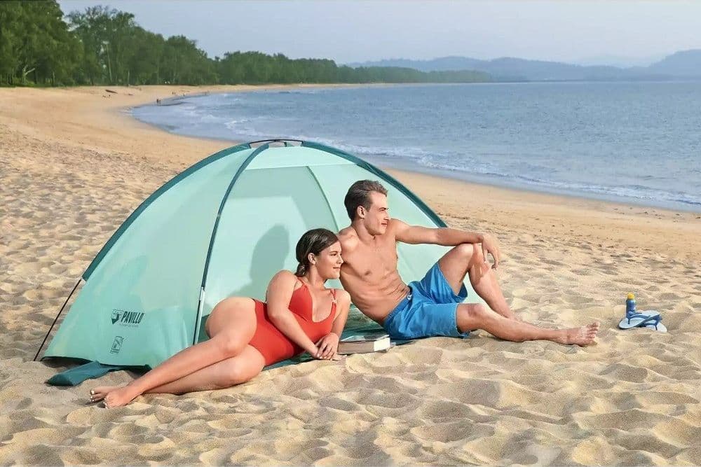 TENDA DA SPIAGGIA GROUND BEACH GIACCA A VENTO PER 2 PERSONE 220X120X95CM 68105 - 24