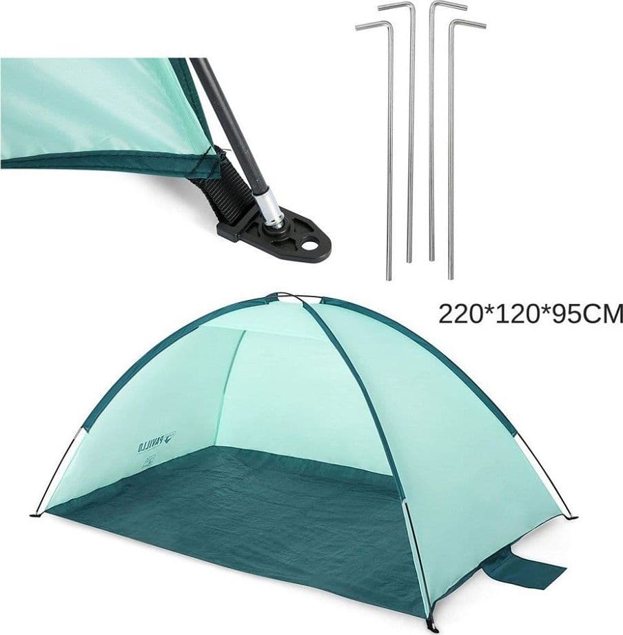 TENDA DA SPIAGGIA GROUND BEACH GIACCA A VENTO PER 2 PERSONE 220X120X95CM 68105 - 29