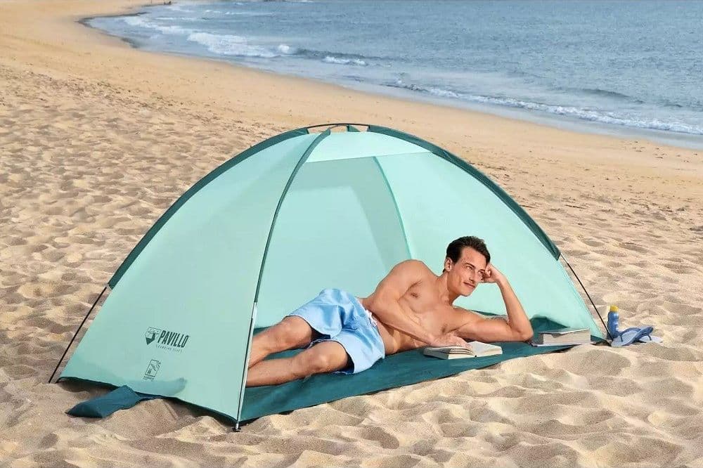 TENDA DA SPIAGGIA GROUND BEACH GIACCA A VENTO PER 2 PERSONE 220X120X95CM 68105 - 33