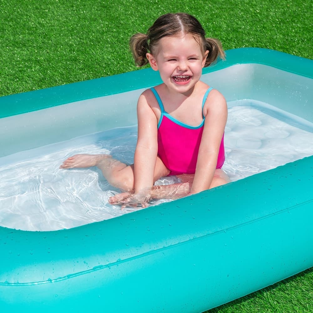 PISCINA RETTANGOLARE AQUABABE CON FONDO GONFIABILE 165X104X25 CM VARI COLORI 51115 - 13