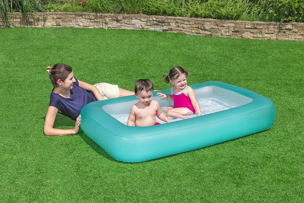PISCINA RETTANGOLARE AQUABABE CON FONDO GONFIABILE 165X104X25 CM VARI COLORI 51115 - 8