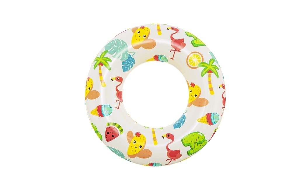 SET PISCINA GONFIABILE A 2 ANELLI PER BAMBINI 122X20 CM CON PALLA SALVAGENTE 51124 - 16