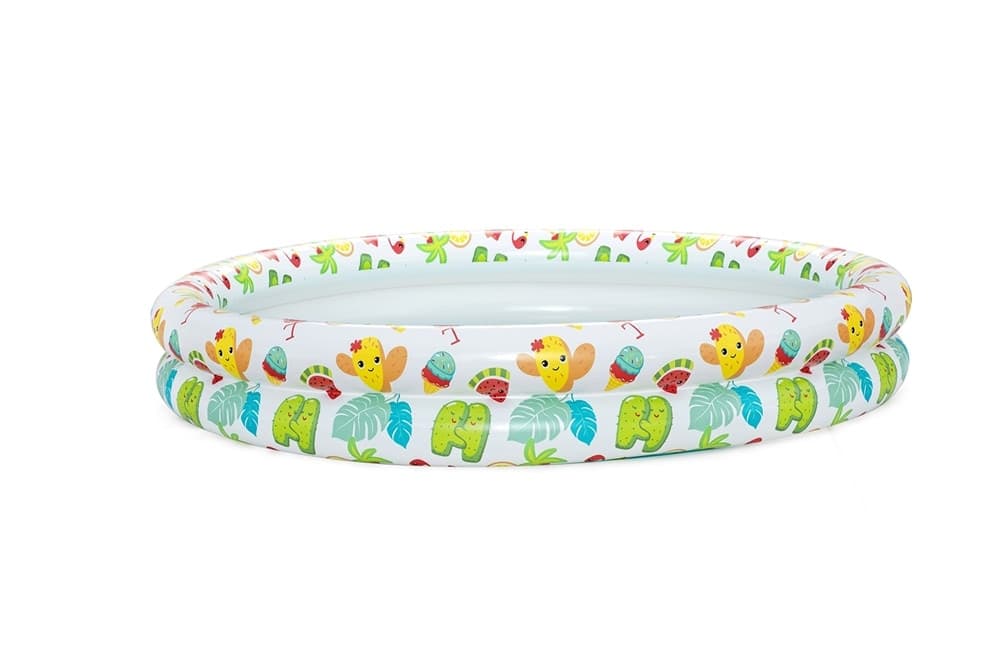 SET PISCINA GONFIABILE A 2 ANELLI PER BAMBINI 122X20 CM CON PALLA SALVAGENTE 51124 - 9