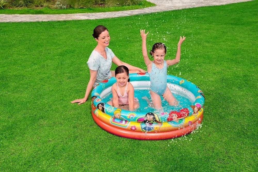 PISCINA GONFIABILE 3 ANELLI PRINCESS 122X25CM PER BAMBINI GIARDINO ESTATE 91099 - 5
