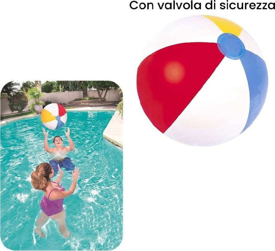 PALLONE GONFIABILE A SPICCHI COLORATI SPIAGGIA MARE PISCINA BAMBINI 51 CM 31021 - 8
