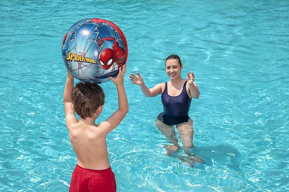 PALLONE GONFIABILE SPIDERMAN 51 CM MULTICOLORE BAMBINO PER MARE SPIAGGIA 98002 - 12