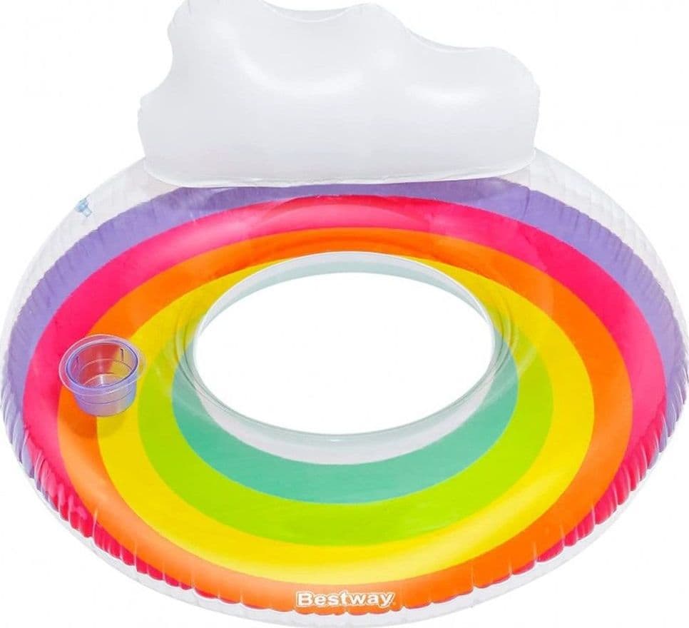 BESTWAY SALVAGENTE POLTRONA FASHION RAINBOW DREAM CIAMBELLA GONFIABILE SCHIENALE - 4