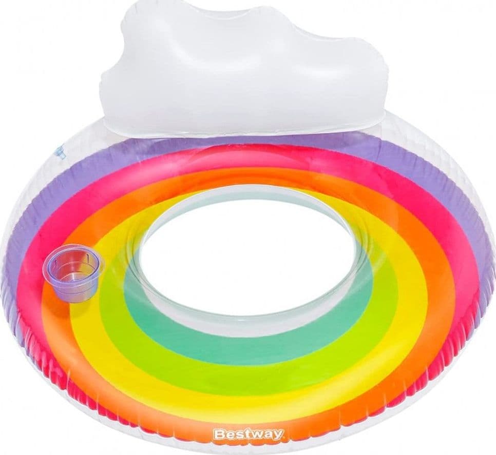 BESTWAY SALVAGENTE POLTRONA FASHION RAINBOW DREAM CIAMBELLA GONFIABILE SCHIENALE - 4