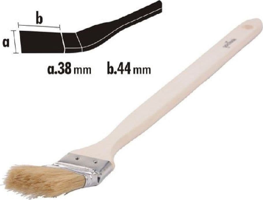 PENNELLO ANGOLARE PIATTA PER PITTURA RADIATORI TERMOSIFONE 38MM SETOLE 44MM 90302 - 2