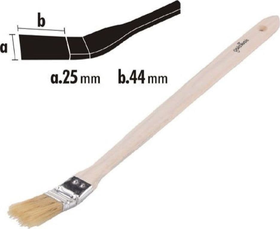 PENNELLO ANGOLARE PIATTA PER PITTURA RADIATORI TERMOSIFONE 25MM SETOLE 44MM 90301 - 2
