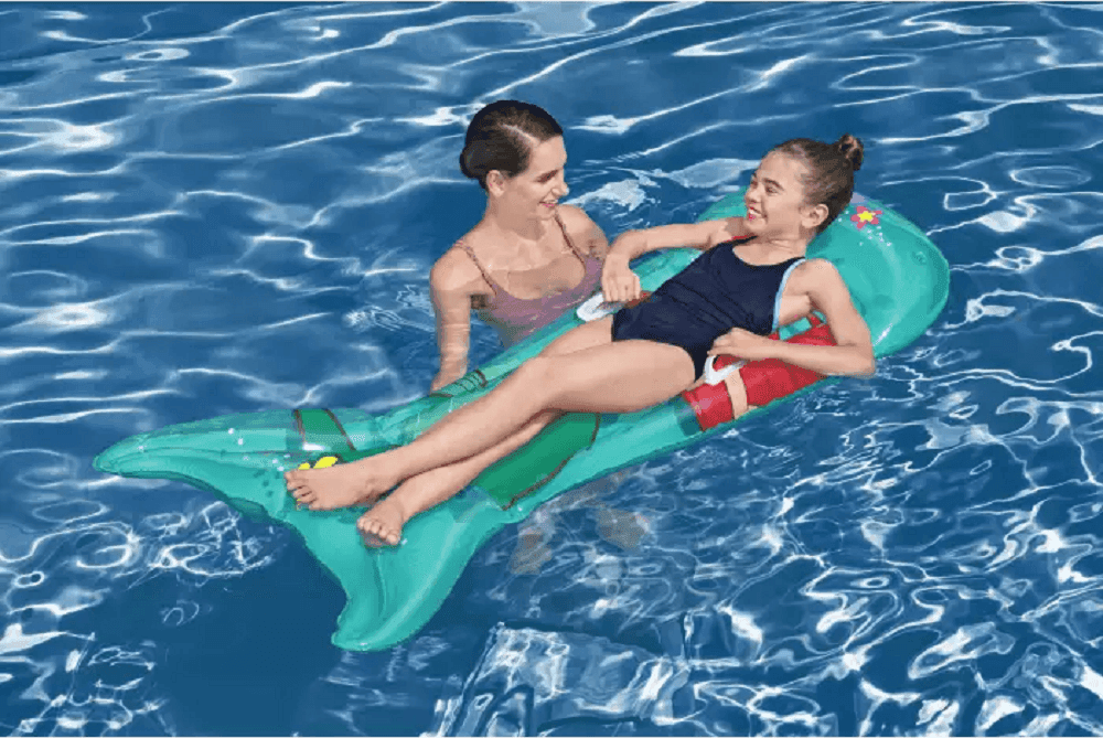 MATERASSINO GONFIABILE SIRENETTA 158X81 CM CON MANIGLIE PER BAMBINE PISCINA 9101F - 3
