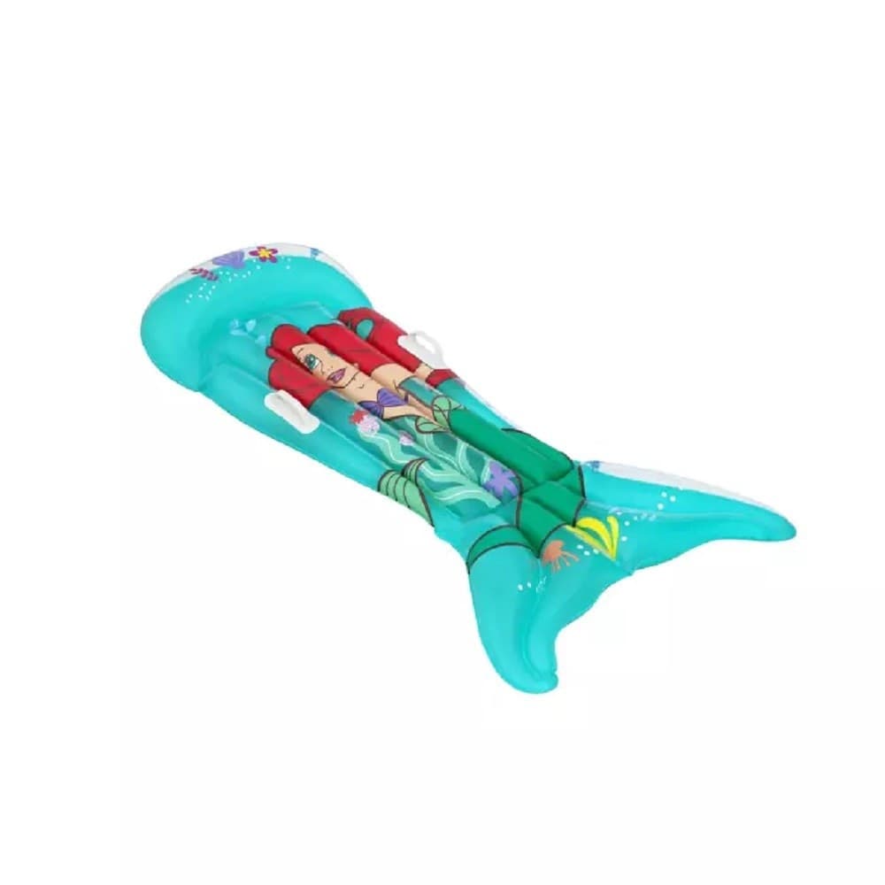 MATERASSINO GONFIABILE SIRENETTA 158X81 CM CON MANIGLIE PER BAMBINE PISCINA 9101F - 5