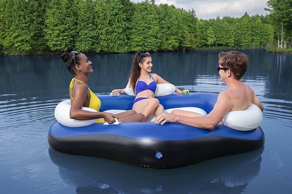 ISOLA GALLEGGIANTE PER 3 PERSONE 191X178 CM CON PORTABICCHIERI E MANIGLIE 43111 - 9