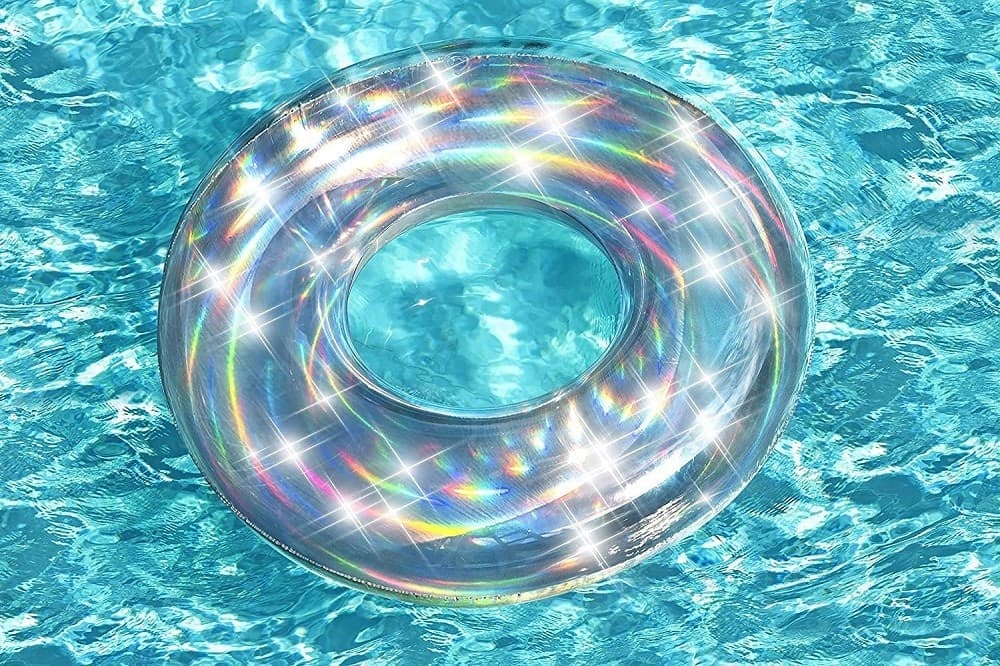CIAMBELLA SALVAGENTE GONFIABILE IRIDESCENTE 107 CM MARE SPIAGGIA PISCINA 36240 - 10