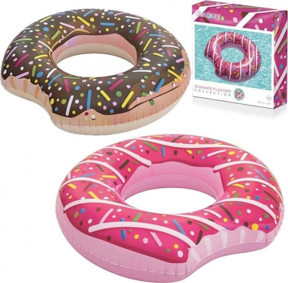 SALVAGENTE FASHION CIAMBELLA GONFIABILE DONUTS MORSO MODELLI ASSORTI 107 CM 36118 - 13