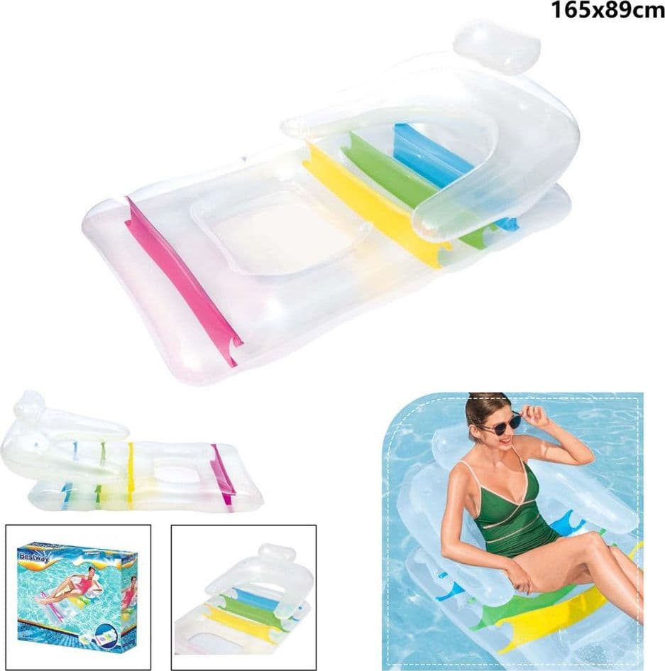 POLTRONA MATERASSINO GONFIABILE KOOL LOUNGE 165X89CM MARE PISCINA SPIAGGIA 43011 - 5