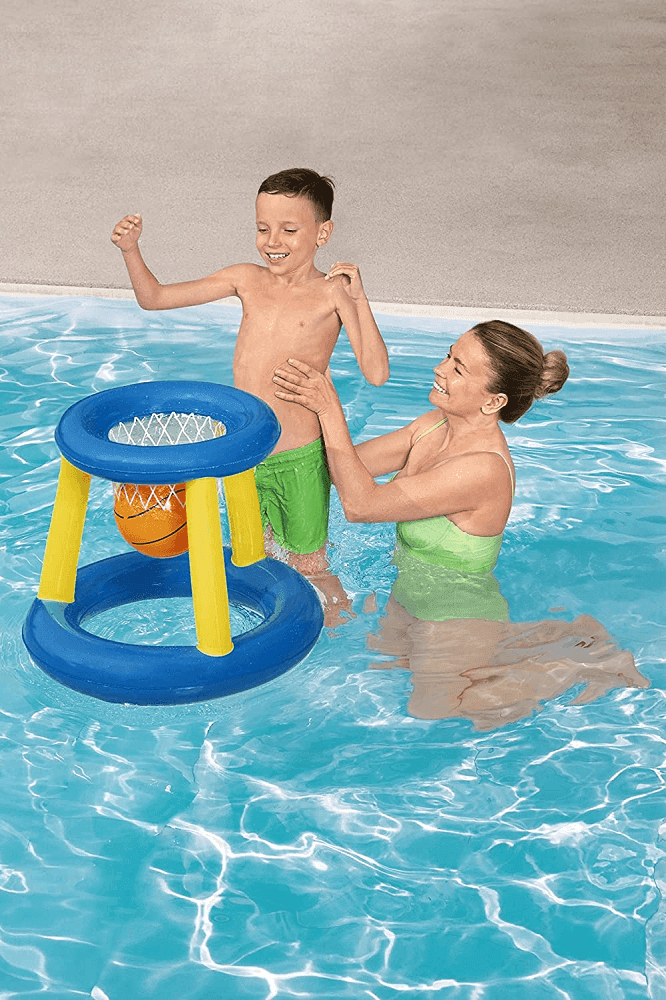 CANESTRO DA BASKET GIOCO GONFIABILE PER BAMBINI SPLASH 'N' HOOP 61CM PALLA 52418 - 11