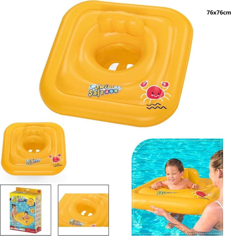 SALVAGENTE GONFIABILE A MUTANDINA QUADRATO SWIM SAFE ABC STEP A 76 X 76 CM 32050 - 12