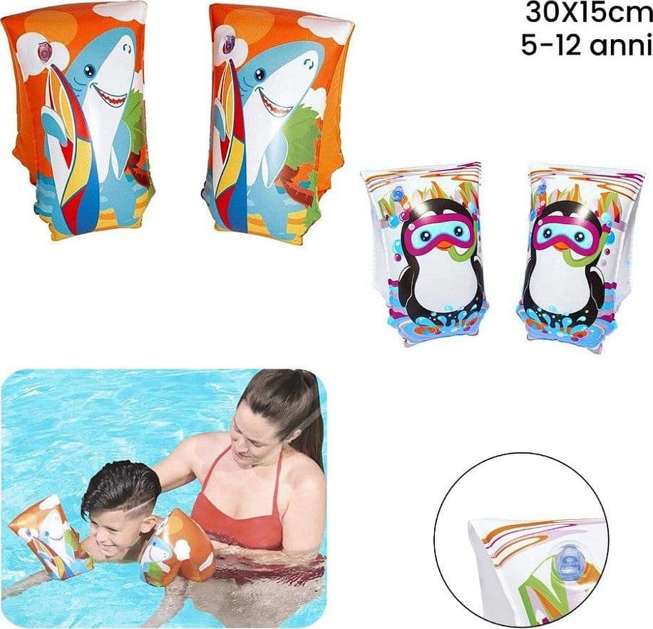 COPPIA BRACCIOLI 30X15CM AQUATIC LIFE PER BAMBINI 5-12 ANNI 2 ASSORTITI 32102 - 2