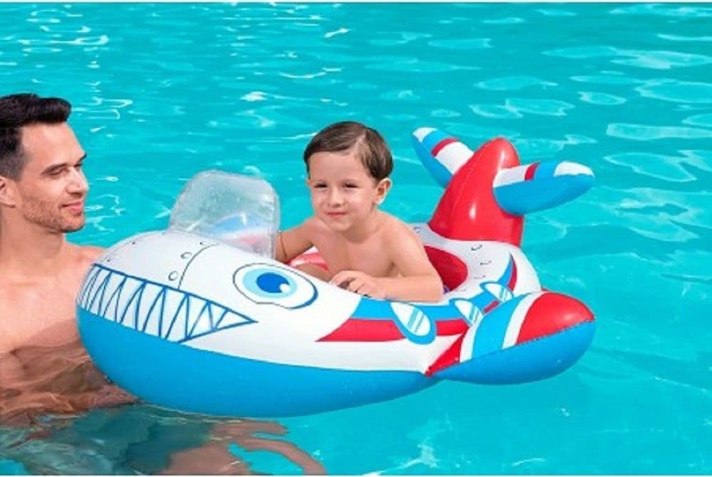 CANOTTINO GONFIABILE JEEP 92X61 CM / AEREO 109X97 CM GOMMONE PER BAMBINI 34169 - 8