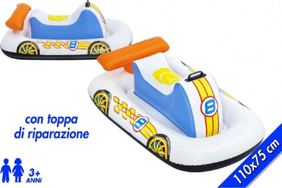CAVALCABILE AUTO SPORTIVA 110X75CM GALLEGGIANTE PISCINA SPIAGGIA GONFIABILE 41480 - 10