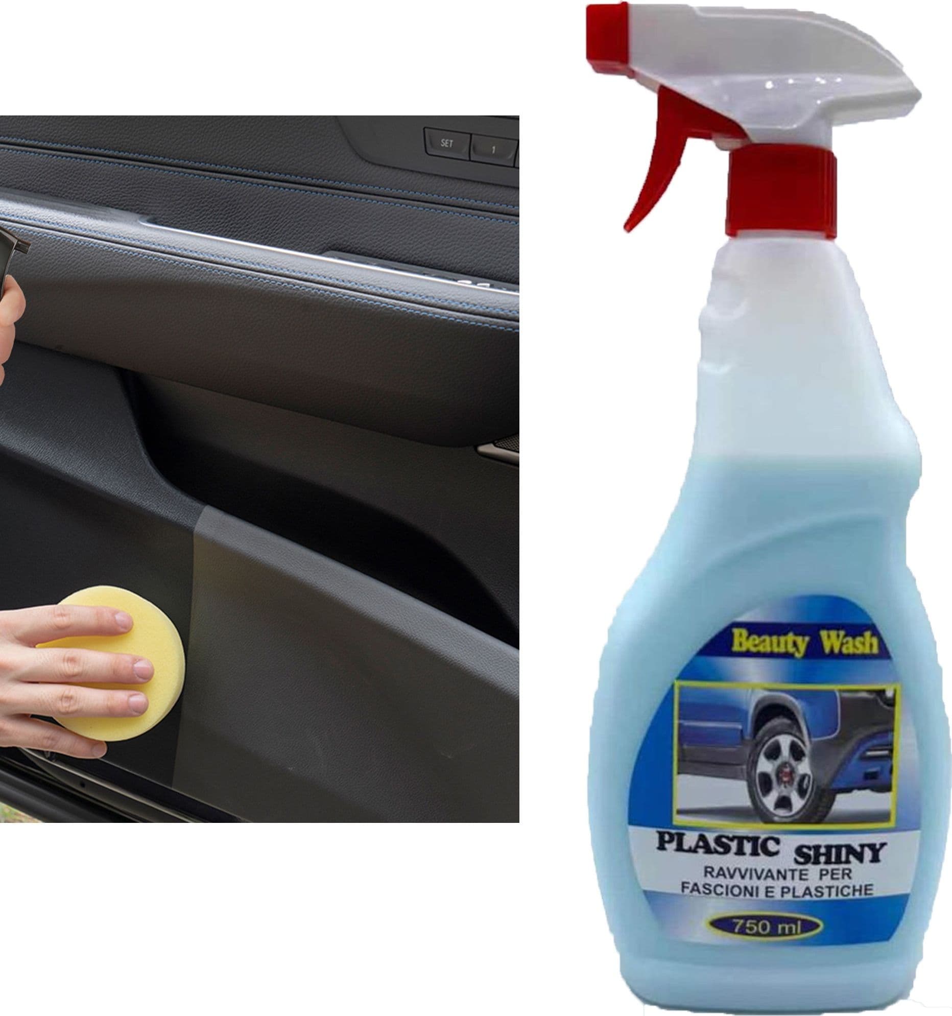 SPRAY DETERGENTE RAVVIVANTE PER FASCIONI E PLASTICHE PASSSA RUOTA AUTO DA 750ML