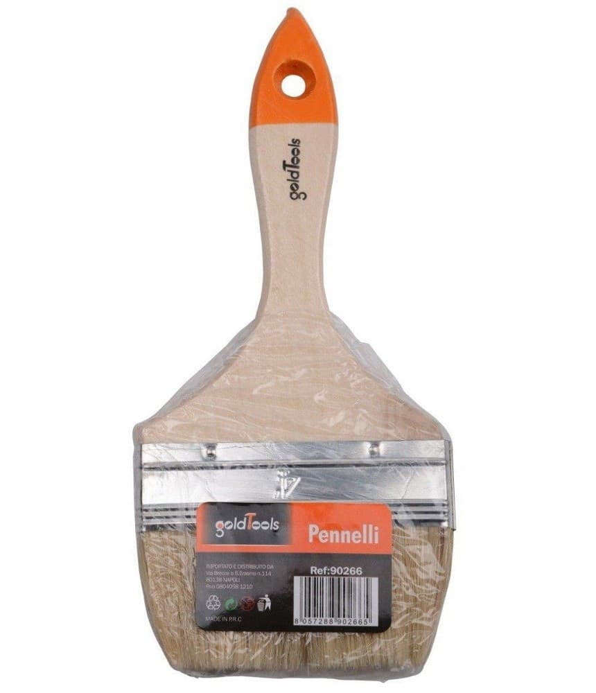 PENNELLO PIATTO DA 4" 100 MM PENNELLESSA PER PITTURA VERNICIARE DIPINGERE 90266 - 2