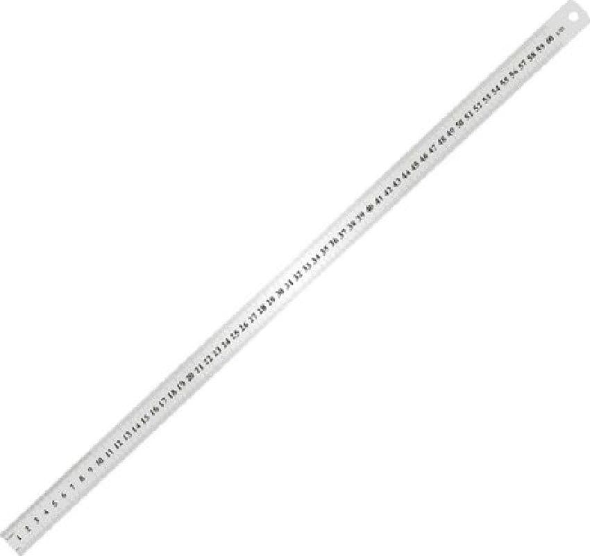 RIGHELLO METRO IN ACCIAIO INOX METALLO 1 MM A 60CM RIGA SEGNATURA CM INCH 97765 - 2