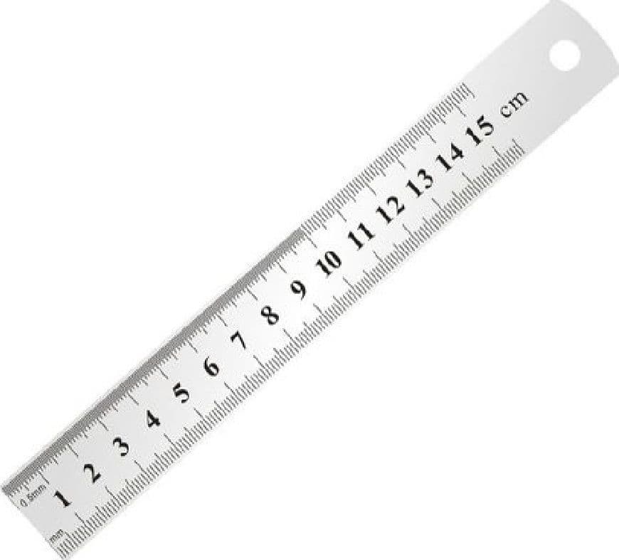 RIGHELLO METRO IN ACCIAIO INOX METALLO 1MM A 15CM RIGA SEGNATURA CM INCH 97761 - 2